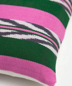 Archive New York Palm Ikat Throw Pillow