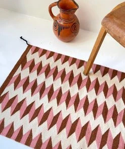 Archive New York Teo Wool Rug - Umber + Pink Home Goods