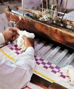 Archive New York Quilted Suzani Throw Blanket - Red + Blue