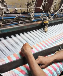 Archive New York Quilted Suzani Throw Blanket - Yellow + Pink Stripe 4 Archive New York Quilted Suzani Throw Blanket - Yellow + Pink Stripe