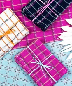 Archive New York San Lucas Plaid Cocktail Napkin Set