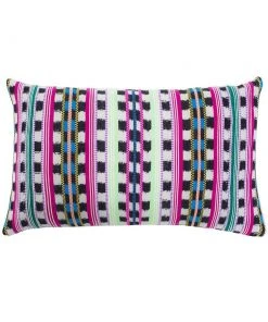 Archive New York Santiago Atitlan Lumbar Pillow - Pink + Lime