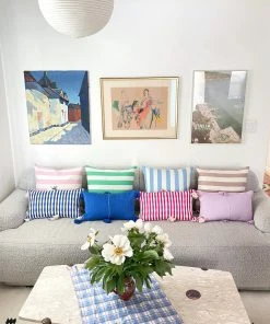 Archive New York Home Goods Santiago Cabana Stripe Throw Pillow - Kelly Green