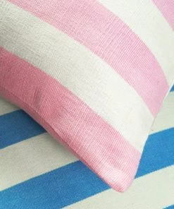 Archive New York Santiago Cabana Stripe Throw Pillow - Light Pink Home Goods