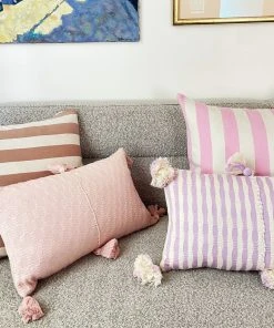 Archive New York Santiago Cabana Stripe Throw Pillow - Tan Home Goods