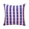 Archive New York Santiago Grid Throw Pillow - Royal + Baby Pink