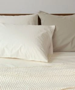 Area Home Anton Percale Duvet Cover - Ivory Home Goods