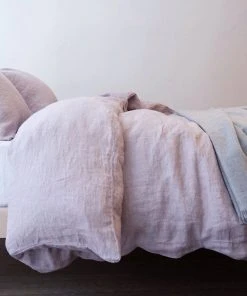 Area Home Camille Linen Duvet Cover - Lilac Home Goods