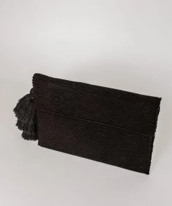 August Sage Ande Tassel Clutch - Classic Black