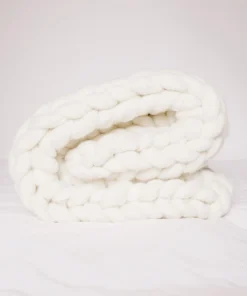 August Sage Chunky Wool Throw Blanket 2 August Sage Chunky Wool Throw Blanket