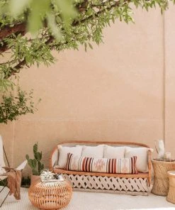 August Sage Sophia Rosado Wool Lumbar Pillow