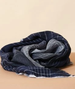 Studio Variously Auro Linen Scarf - Navy Accessories