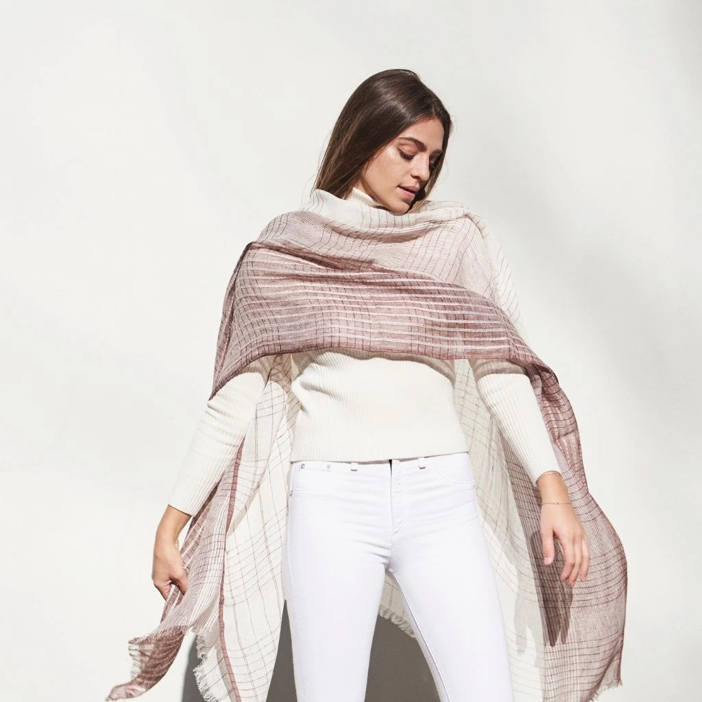 Studio Variously Auro Linen Scarf - White Accessories Studio Variously Auro Linen Scarf - White Accessories