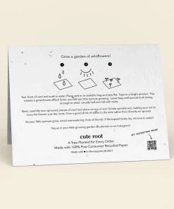 Cute Root Greeting Cards Avocado Birthday Party Plantable Cards - 10 Pack