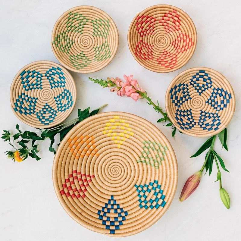 Azizi Life Boutique Bariku Woven Bowls - Brights 1 Azizi Life Boutique Bariku Woven Bowls - Brights