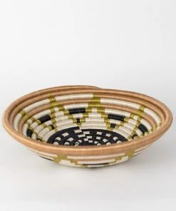 Azizi Life Boutique Vestine Green Woven Bowl