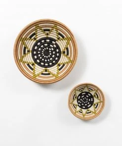 Azizi Life Boutique Vestine Green Woven Bowl