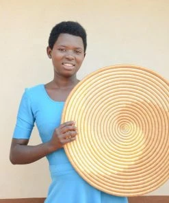 Azizi Life Boutique Vestine Green Woven Bowl