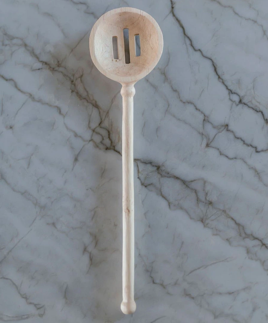 Azizi Life Home Goods Merideth Wooden Slotted Spoon Azizi Life Home Goods Merideth Wooden Slotted Spoon