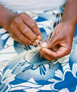 Azizi Life Woven Napkin Ring Set - Zig Zag Kitchen + Dining