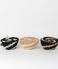 Azizi Life Woven Pot Basket With Lid Home Goods