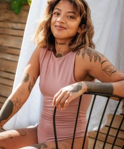 Mary Young Backless Bamboo Thong Bodysuit Underwear + Bras