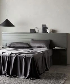 Ettitude Home Goods Bamboo Sateen Flat Sheet - Slate 10 Ettitude Home Goods Bamboo Sateen Flat Sheet - Slate