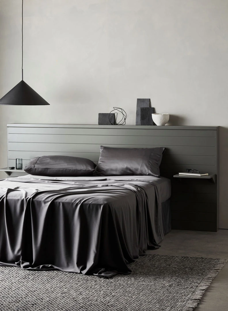 Ettitude Home Goods Bamboo Sateen Flat Sheet - Slate 5 Ettitude Home Goods Bamboo Sateen Flat Sheet - Slate