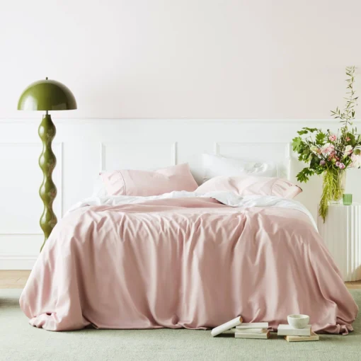 Ettitude Bamboo Sateen Duvet Cover - Rose Sustainable Materials 6 Ettitude Bamboo Sateen Duvet Cover - Rose Sustainable Materials
