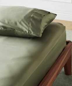 Ettitude Bamboo Sateen Fitted Sheet - Moss Best Sellers