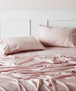 Ettitude Bamboo Sateen Fitted Sheet - Rose Sustainable Materials