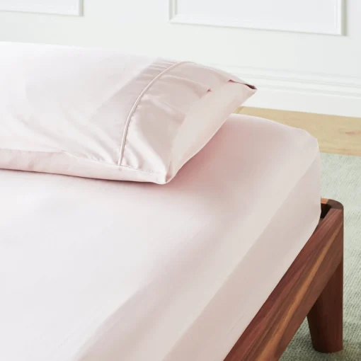 Ettitude Bamboo Sateen Fitted Sheet - Rose Sustainable Materials 4 Ettitude Bamboo Sateen Fitted Sheet - Rose Sustainable Materials