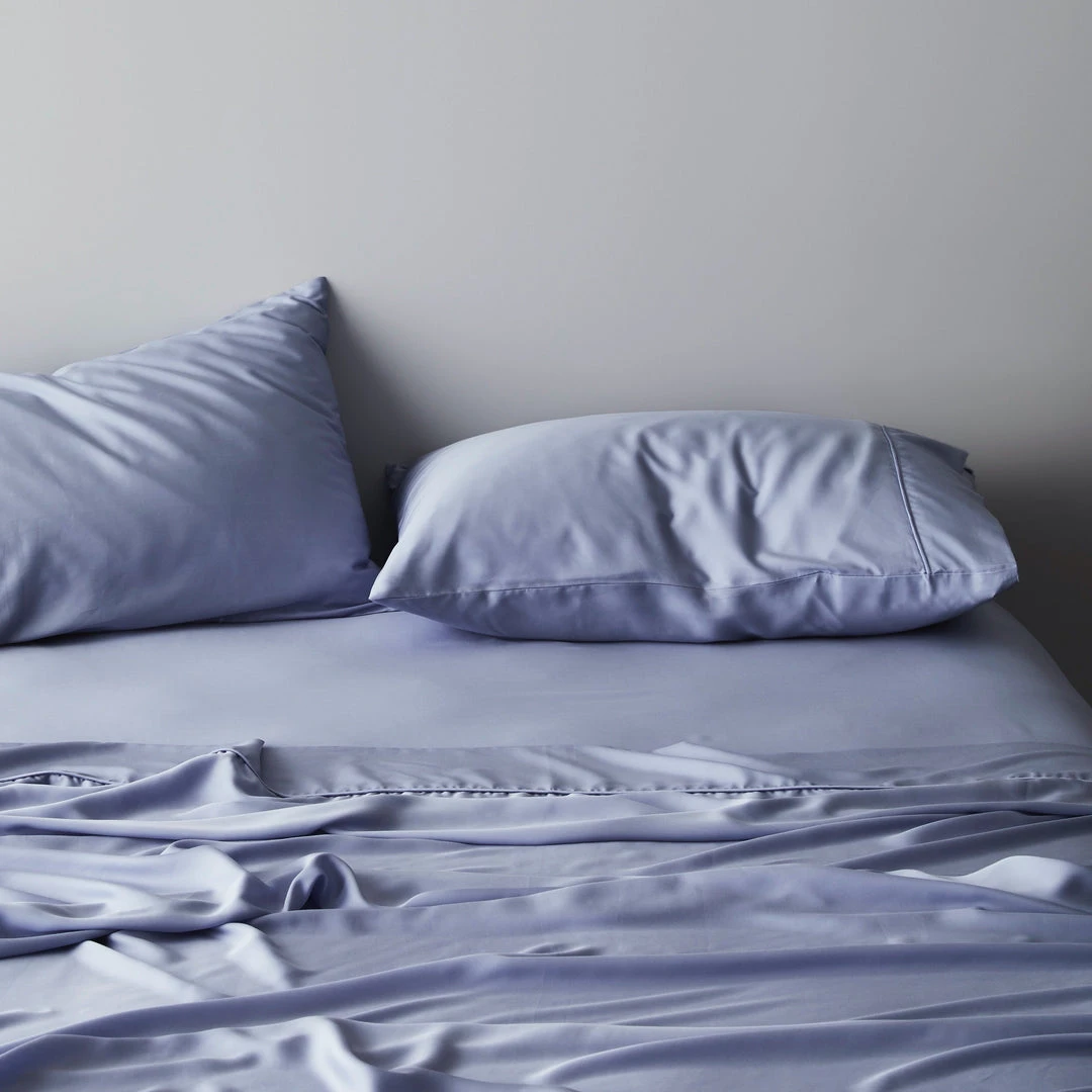 Ettitude Bamboo Sateen Fitted Sheet - Sky Home Goods 1 Ettitude Bamboo Sateen Fitted Sheet - Sky Home Goods