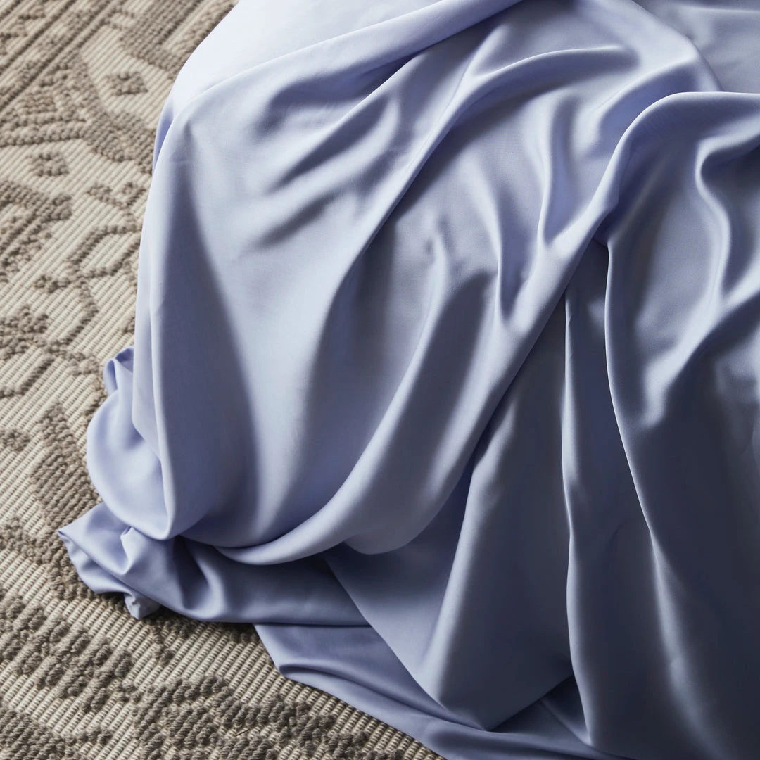 Ettitude Bamboo Sateen Fitted Sheet - Sky Home Goods 3 Ettitude Bamboo Sateen Fitted Sheet - Sky Home Goods