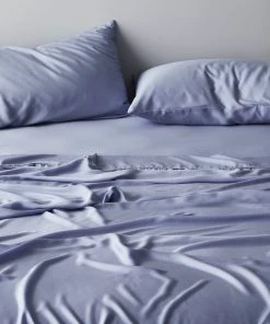 Ettitude Home Goods Bamboo Sateen Flat Sheet - Sky