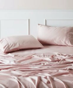 Ettitude Bamboo Sateen Pillowcase Set - Rose Sustainable Materials
