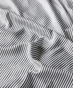Ettitude Sustainable Materials Bamboo Sateen Pillowcase Set - Slate Stripes