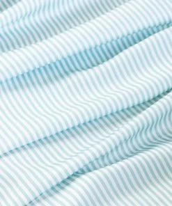 Ettitude Bamboo Sateen Pillowcase Set - Starlight Blue Stripes