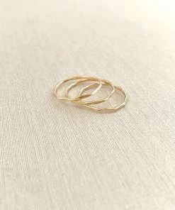 Sara Patino Jewelry Best Sellers Be Light Recycled Gold Stacking Rings - Set