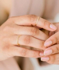 Sara Patino Jewelry Best Sellers Be Light Recycled Gold Stacking Rings - Set