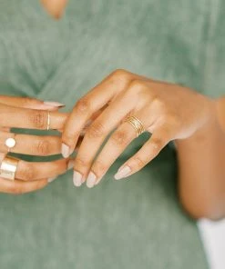 Sara Patino Jewelry Best Sellers Be Light Recycled Gold Stacking Rings - Set