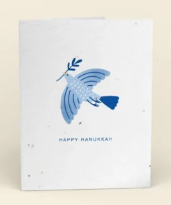 Cute Root Beloved Dove Plantable Hanukkah Cards - 10 Pack