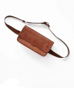 Purse & Clutch Leather Belt Bag - Russet Brown