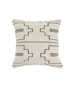 Kiliim Best Sellers Black Drift Wool Throw Pillow Cover