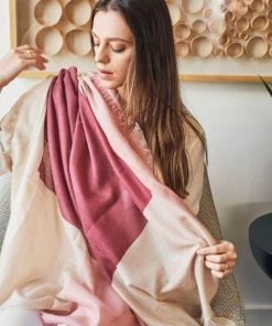 Studio Variously Rosewood Blok Silk And Cashmere Scarf Accessories 21 Studio Variously Rosewood Blok Silk And Cashmere Scarf Accessories