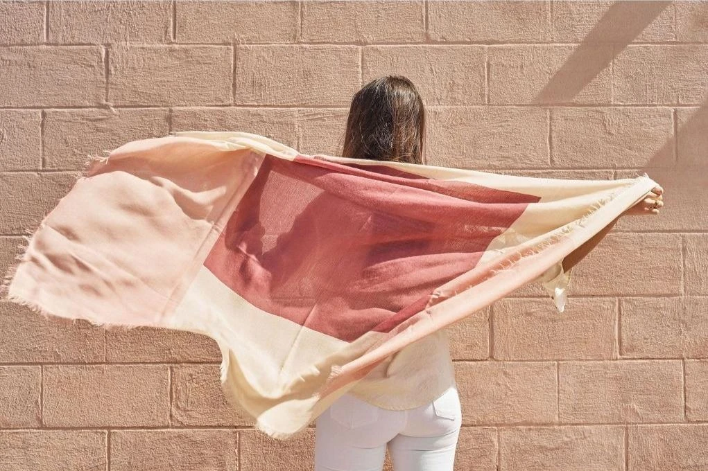 Studio Variously Rosewood Blok Silk And Cashmere Scarf Accessories 2 Studio Variously Rosewood Blok Silk And Cashmere Scarf Accessories