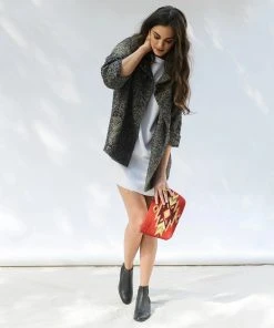 MZ Fair Trade Accessories Blood Moon Wool Clutch Bag