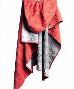 Bloom & Give Barmer Kantha Throw Blanket - Red Best Sellers