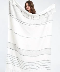 Bloom & Give Best Sellers Duka Throw Blanket - Ivory