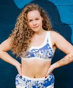 Thunderpants USA Blue Bloem Bralette Fair Trade